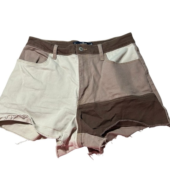 Hollister women’s patchwork high rise shorts size 11/30 - Picture 1 of 7